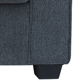 2 Seater Sofa Set Polyester Fabric Charcoal Multilayer Two Pillows Individual Pocket Spring - 45-Degree Angle