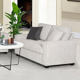 Milano 2 Seater Sofa Set Polyester Fabric Multilayer Two Pillows Attached Individual Pocket Spring - 45-Degree Angle