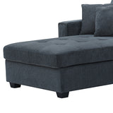 Corner Sofa Chaise Polyester Fabric Multilayer Two Pillows Individual Pocket Spring - Top-Down View