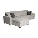 Milano Corner Sofa Chaise Polyester Fabric Multilayer Two Pillows Attached Individual Pocket Spring - Front View