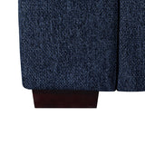 Orion Corner Sofa Premium Fabric Upholstery Padded Seat Wooden Frame Rubber Wooden Legs with Ottoman - Close-Up Angle