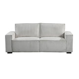 Reno 3 Seater Sofa Grey Colour Fabric Upholstery Wooden Structure Knock Down Feature In Back & Arms - Front View