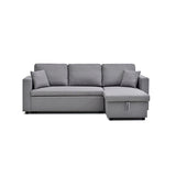 Multifunctional Sofa Bed Fabric Upholstery Chaise Section Comfy Cushions Armrests - 45-Degree Angle