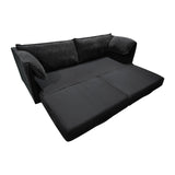 3 Seater Multifunctional Sofa Bed Fabric Upholstery New Foam Pocket Spring - Side View