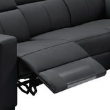 Washington Genuine Leather 6 Seater Corner Sofa With 2 Electric Recliners And Reversible Console - Side View