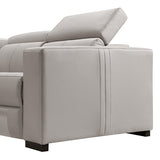 Washington Genuine Leather 6 Seater Corner Sofa With 2 Electric Recliners And Reversible Console - Low Angle