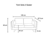 2 Seater Sofa in Soft Blue Velvet Lounge Set for Living Room Couch with Wooden Frame