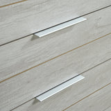 Tallboy with 5 Storage Drawers Natural Wood like MDF in White Ash Colour