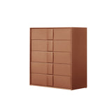 Louis Tallboy MDF With PU Leather Wooden Legs - Front View