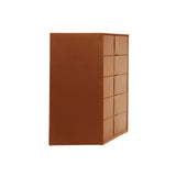 Louis Tallboy MDF With PU Leather Wooden Legs - Side View