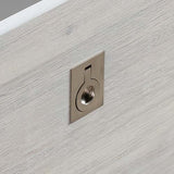 Tallboy with 5 Storage Drawers in Cloud White Ash Color with Solid Acacia Wooden Frame - Top-Down View