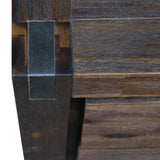 Tallboy with 4 Storage Drawers Solid Wooden Assembled in Chocolate Colour - Rear View
