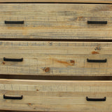 Tallboy with 4 Storage Drawers in Wooden Light Brown Colour - Rear View