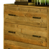 Tallboy with 4 Storage Drawers in Wooden Light Brown Colour - Side View
