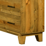 Tallboy with 4 Storage Drawers in Wooden Light Brown Colour - Top-Down View