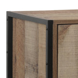 TV Cabinet with 2 Storage Drawers Cabinet Natural Wood Like Particle board Entertainment Unit in Oak colour - Side View