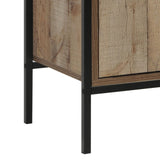 TV Cabinet with 2 Storage Drawers Cabinet Natural Wood Like Particle board Entertainment Unit in Oak colour - 45-Degree Angle