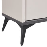 TV Cabinet with Storage Drawer Open Shelve Cabinet MDF in Champagne Colour - Rear View