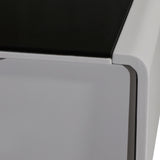TV Cabinet with 3 Storage Drawers With High Glossy Assembled Entertainment Unit in Black & White colour - Rear View