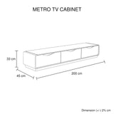 TV Cabinet with 3 Storage Drawers With High Glossy Assembled Entertainment Unit in Black & White colour - Close-Up Angle