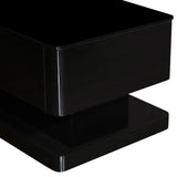 TV Cabinet with 3 Storage Drawers With High Glossy Assembled Entertainment Unit in Black colour - 45-Degree Angle