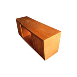 TV Cabinet MDF Brown Colour Two Sideboards Open Space - Side View