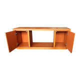TV Cabinet MDF Brown Colour Two Sideboards Open Space - Top-Down View