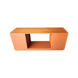 TV Cabinet MDF Brown Colour Two Sideboards Open Space - Rear View