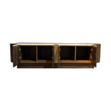 TV Cabinet MDF Board Melamine Interior Storage Entertainment Unit - Side View