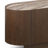 TV Cabinet MDF Board Melamine Interior Storage Entertainment Unit - Top-Down View