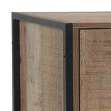 Wine Cabinet with 2 Strorage and open Selves Bar Cabinet Cupboard in Oak Colour - Top-Down View