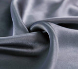 Luxury Pillowcase 2 Pack - 100% Pure Mulberry Silk on Both Sides - Charcoal - Front View