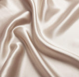 Luxury Pillowcase 2 Pack - 100% Pure Mulberry Silk on Both Sides - Champagne - Top-Down View