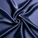 Luxury Pillowcase 2 Pack - 100% Pure Mulberry Silk on Both Sides - Navy Blue - Side View