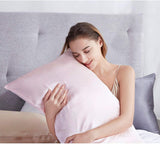 Luxury Pillowcase 2 Pack - 100% Pure Mulberry Silk on Both Sides - Pink - 45-Degree Angle