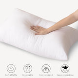 Luxury Plush Down Microfibre Medium Firm Pillows - 4 Pack - Top-Down View