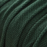 Micro Plush Knitted Woven Throw Blanket - Forest - Close-Up Angle