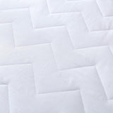 100% Ultra-Soft Cotton Quilted Anti-Microbial Mattress Cover Protector - Single Size - Top-Down View