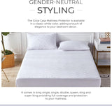 100% Ultra-Soft Cotton Quilted Anti-Microbial Mattress Cover Protector - Single Size - Rear View