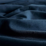 Vintage Washed Microfibre Quilt Cover Set (2Pcs) - Navy - Single Size - Rear View