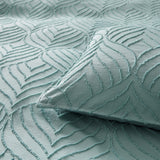 100% Premium Tufted Microfibre Quilt Cover Set - Ultra-Soft, Durable Embroidery Bedding Comforter Set - Machine Washable & Zipper Closure - Sage Green - Single - Front View