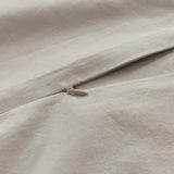 100% Cotton Vintage Washed Bed Quilt Cover Set - Natural - Single - Close-Up Angle