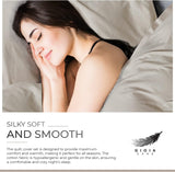 100% Cotton Vintage Washed Bed Quilt Cover Set - Natural - Single - Low Angle