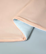 Ice Cooling Reversible Summer Comforter Blanket (Orange and Blue, Single/Double) - Rear View