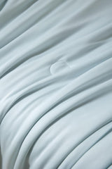 Ice Cooling Reversible Summer Comforter Blanket (Orange and Blue, Single/Double) - Close-Up Angle