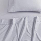 Vintage Washed 100% Cotton Sheet Set with 1 Pillowcases - Silver - Single - Side View