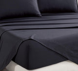 Bamboo Microfibre Sheet Set - Charcoal - Single - Side View