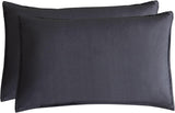 Bamboo Microfibre Sheet Set - Charcoal - Single - Close-Up Angle