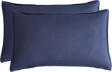 Bamboo Microfibre Sheet Set - Navy - Single - Rear View