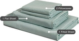 Bamboo Microfibre Sheet Set - Sage Green - Single - 45-Degree Angle
